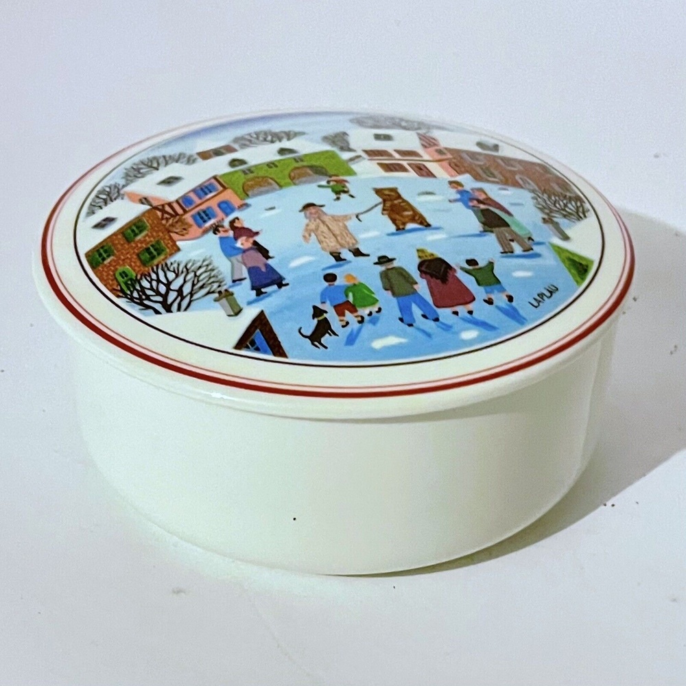 Villeroy Boch LaPlau Trinket Key Holder Dish Dancing Bear Village